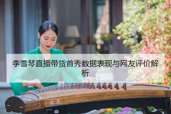李雪琴直播带货首秀数据表现与网友评价解析